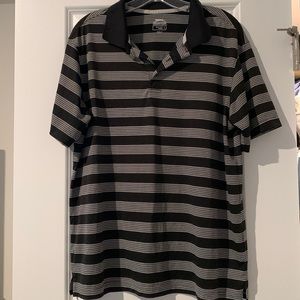 Men’s Large black and white Slazenger golf polo
